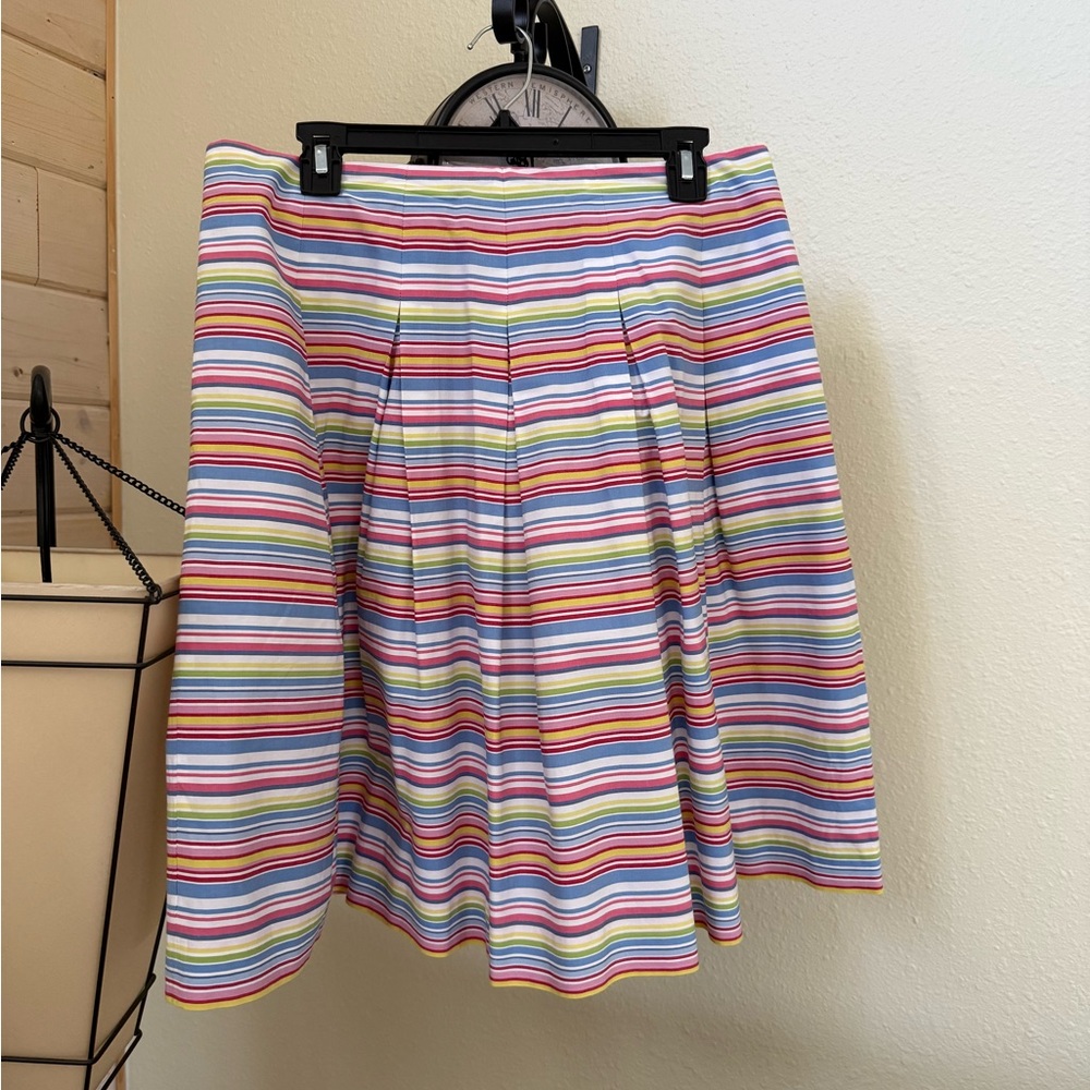 Talbots Multicolor Striped A-Line Skirt